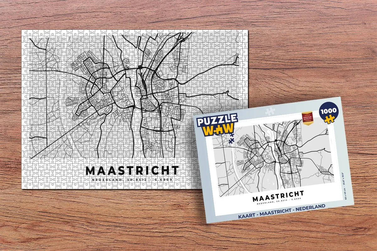 PuzzleWow Maastricht Legpuzzel 1000 Stuks - Multicolor
