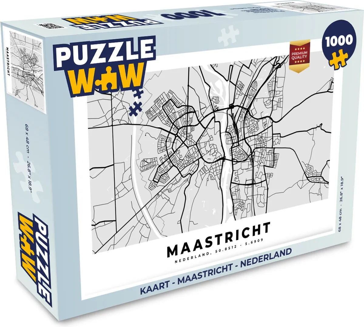 PuzzleWow Maastricht Legpuzzel 1000 Stuks - Multicolor