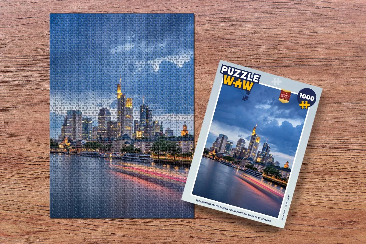 PuzzleWow Wolkenformatie Frankfurt Legpuzzel 1000 Stuks - Multicolor