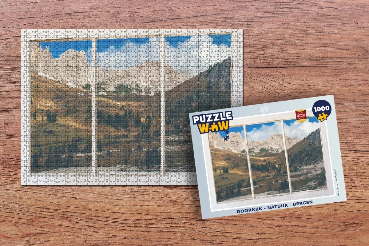 PuzzleWow Natuur Berg Legpuzzel 1000 Stuks - Multicolor