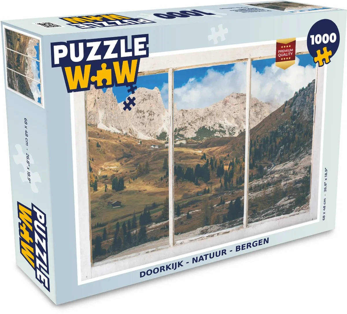PuzzleWow Natuur Berg Legpuzzel 1000 Stuks - Multicolor