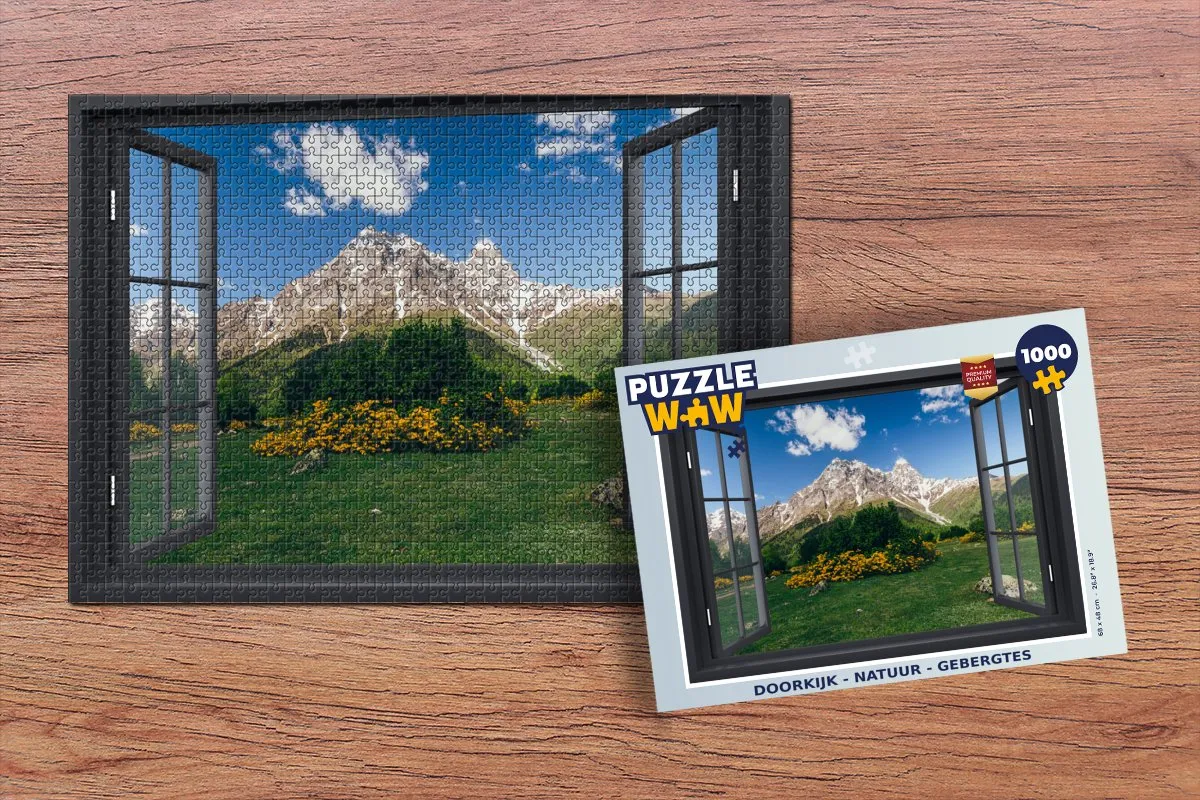 PuzzleWow Natuur Berg Legpuzzel 1000 Stuks - Multicolor
