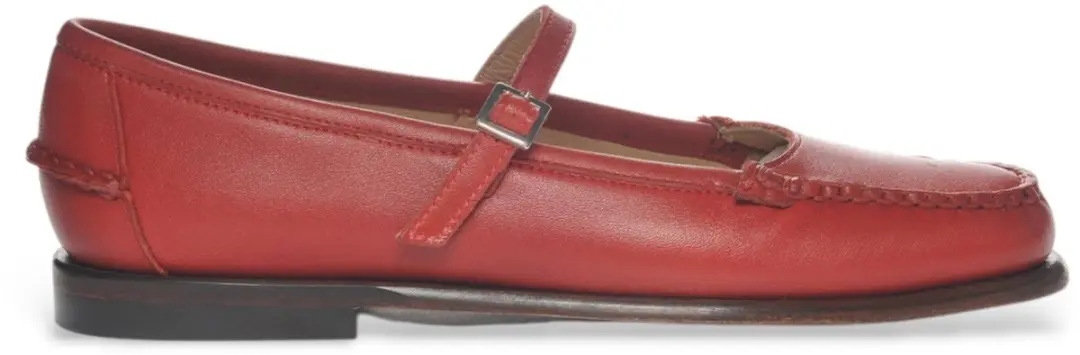 Sebago Leren ballerina's Pop