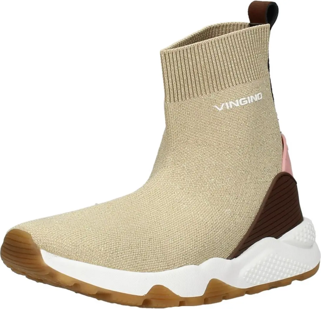 Vingino Gina Hoge Sneakers Meisjes - Beige - Maat 39 - afbeelding 4 van 6