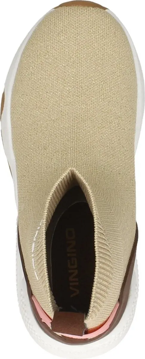 Vingino Gina Hoge Sneakers Meisjes - Beige - Maat 39 - afbeelding 5 van 6
