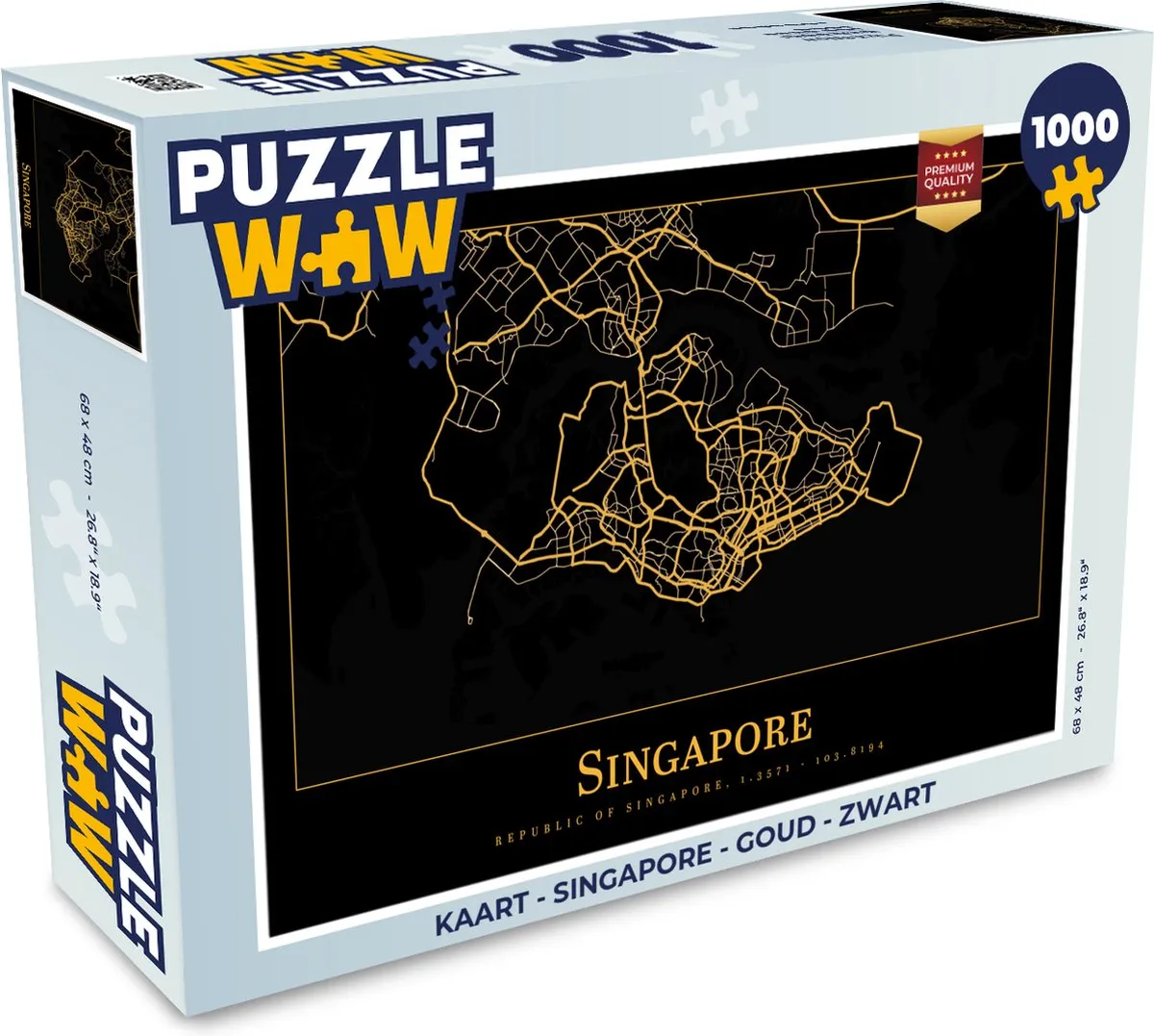 PuzzleWow Singapore Legpuzzel 1000 Stuks - Multicolor