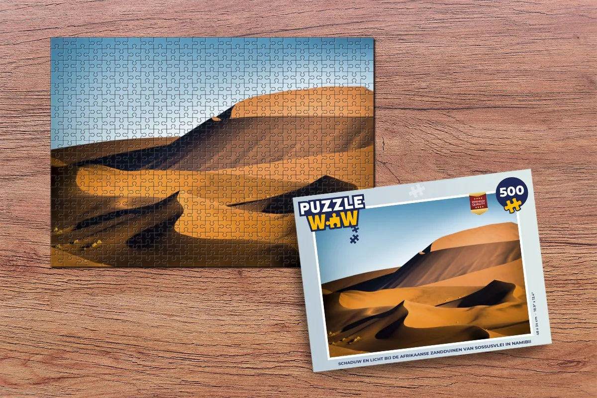 PuzzleWow Schaduw en Licht Sossusvlei Legpuzzel 500 Stuks - Multicolor