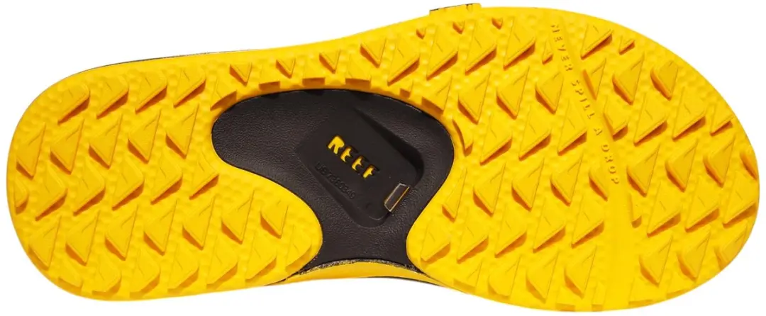 Reef Fanning Pregame Teenslippers 45 - Zwart/Geel - afbeelding 3 van 6
