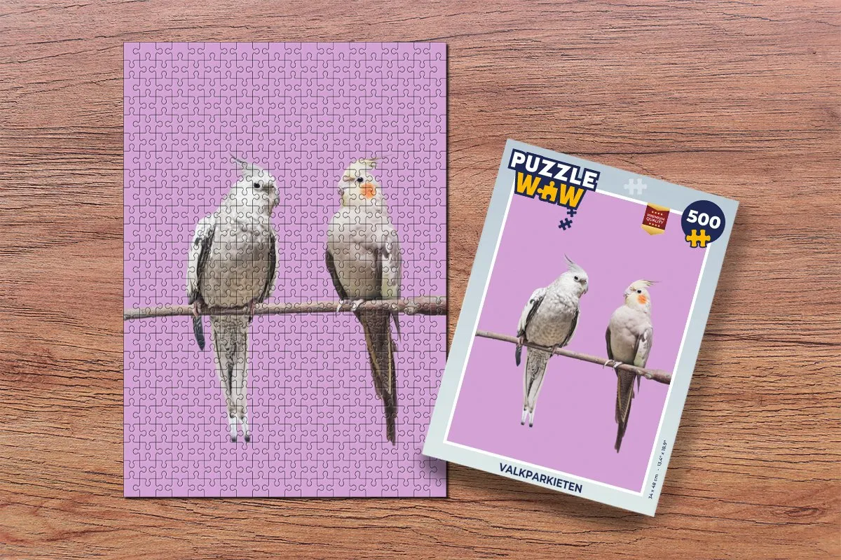 PuzzleWow Valkparkieten Legpuzzel 500 Stuks - Multicolor