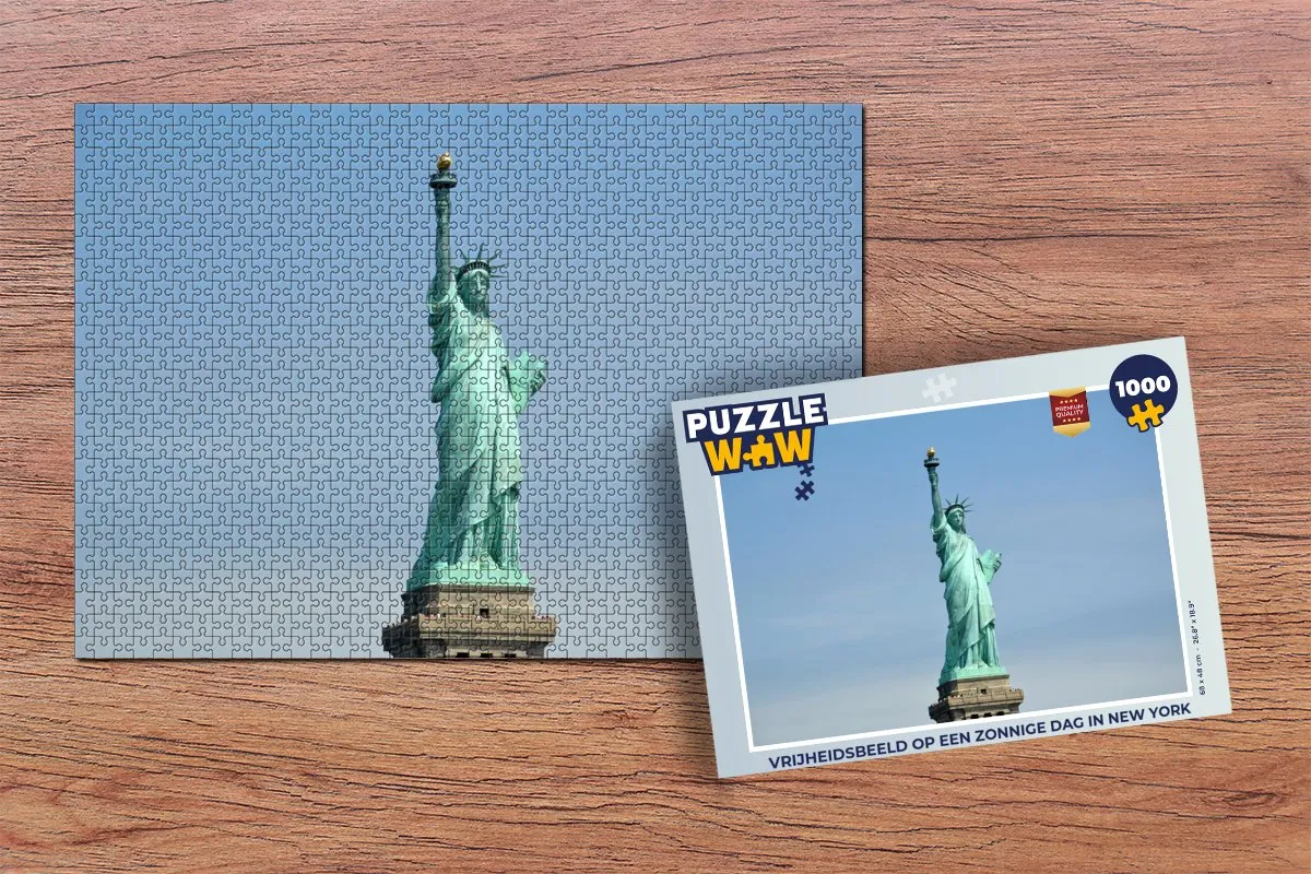 PuzzleWow Legpuzzel Vrijheidsbeeld New York 1000 Stuks - Multicolor