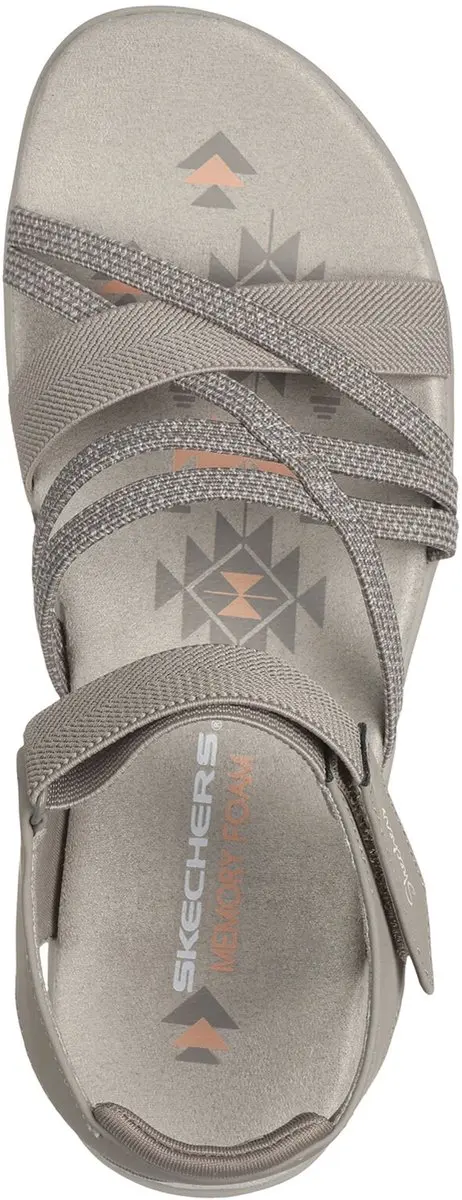 Skechers Reggae Slim Meadow Grazer Dames Sandalen - Taupe