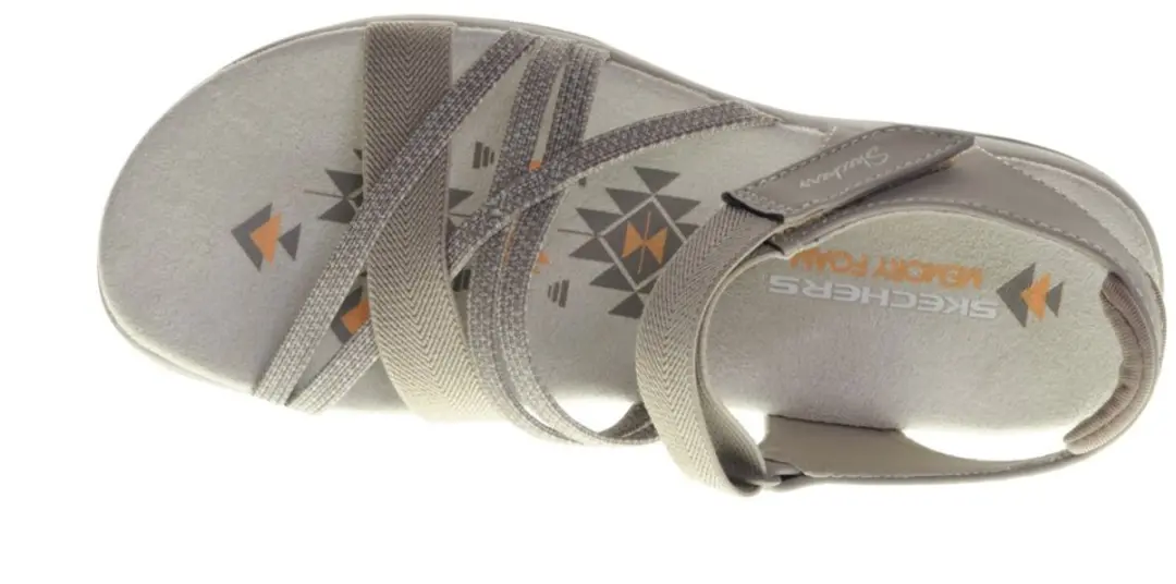Skechers Reggae Slim Meadow Grazer Dames Sandalen - Taupe