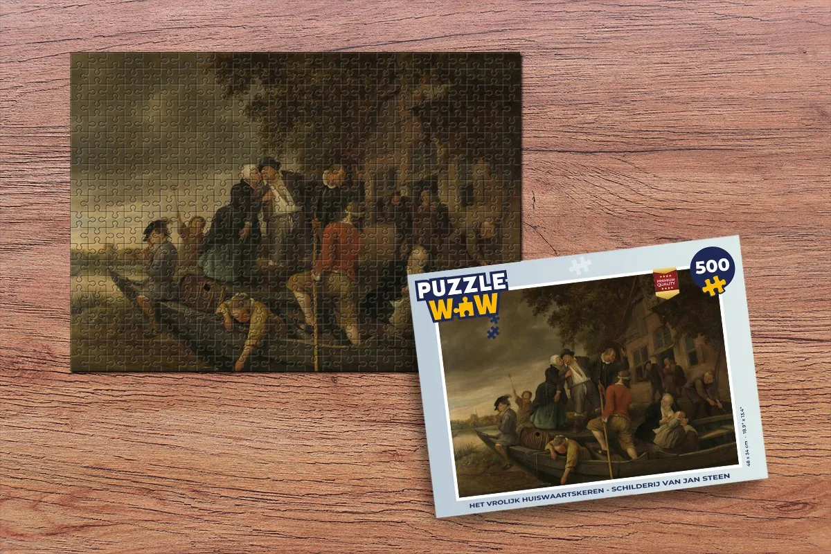 PuzzleWow Jan Steen Legpuzzel 500 Stuks - Multicolor