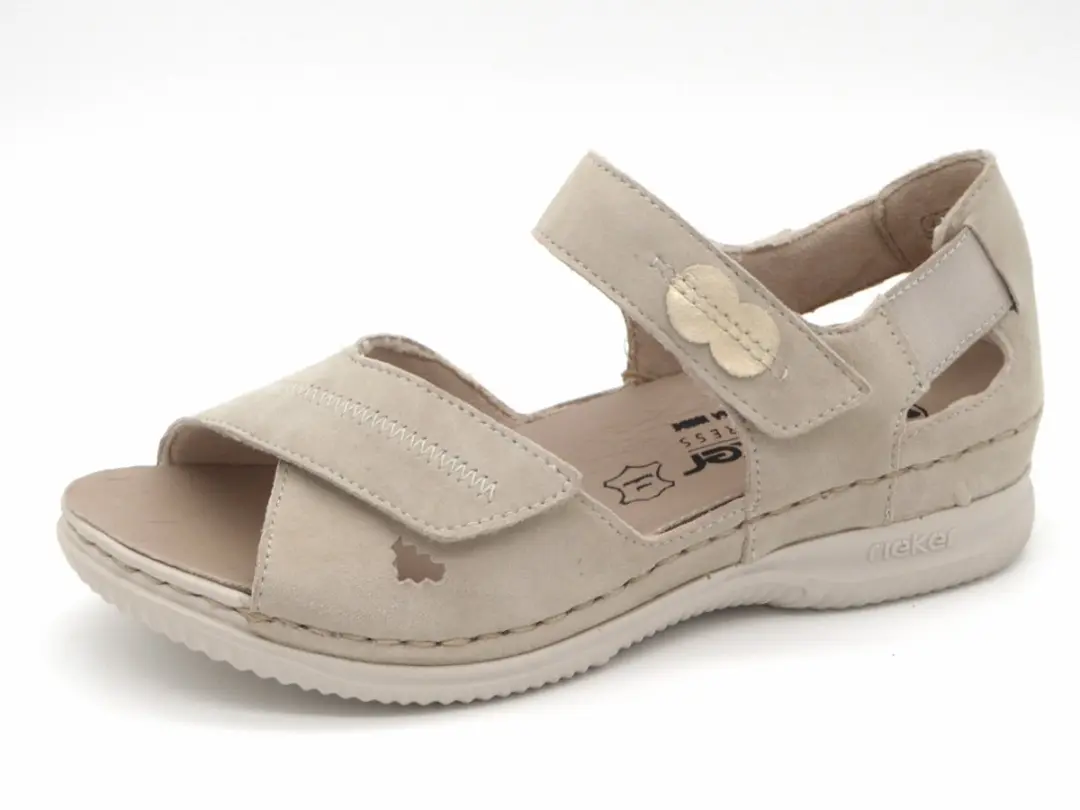 Rieker V7474 Dames Sandalen - Beige - Maat 39