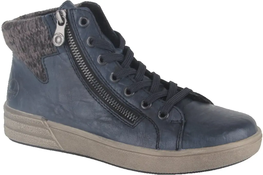 Rieker X0709-14 dames veterboots sportief blauw maat 40