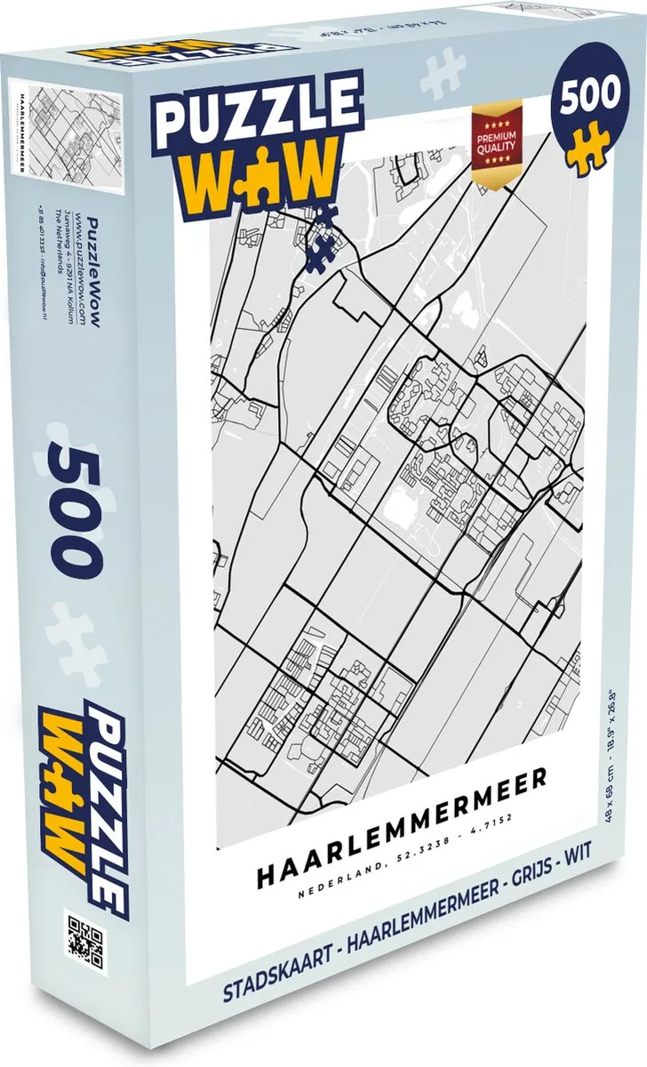 PuzzleWow Haarlemmermeer Legpuzzel 500 Stuks - Multicolor
