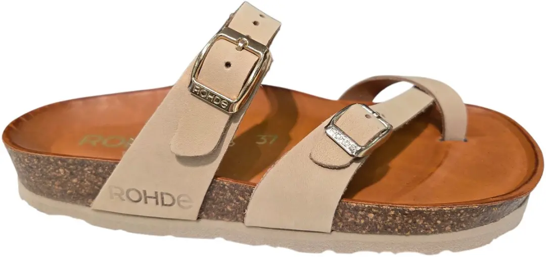 Rohde 5643 16 Teenslippers Beige Nubuck Dames