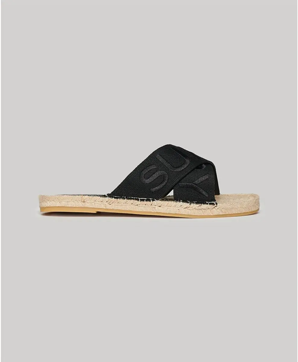 Superdry Espadrille Slippers WF310221A - Dames 37 - Zwart - afbeelding 6 van 6