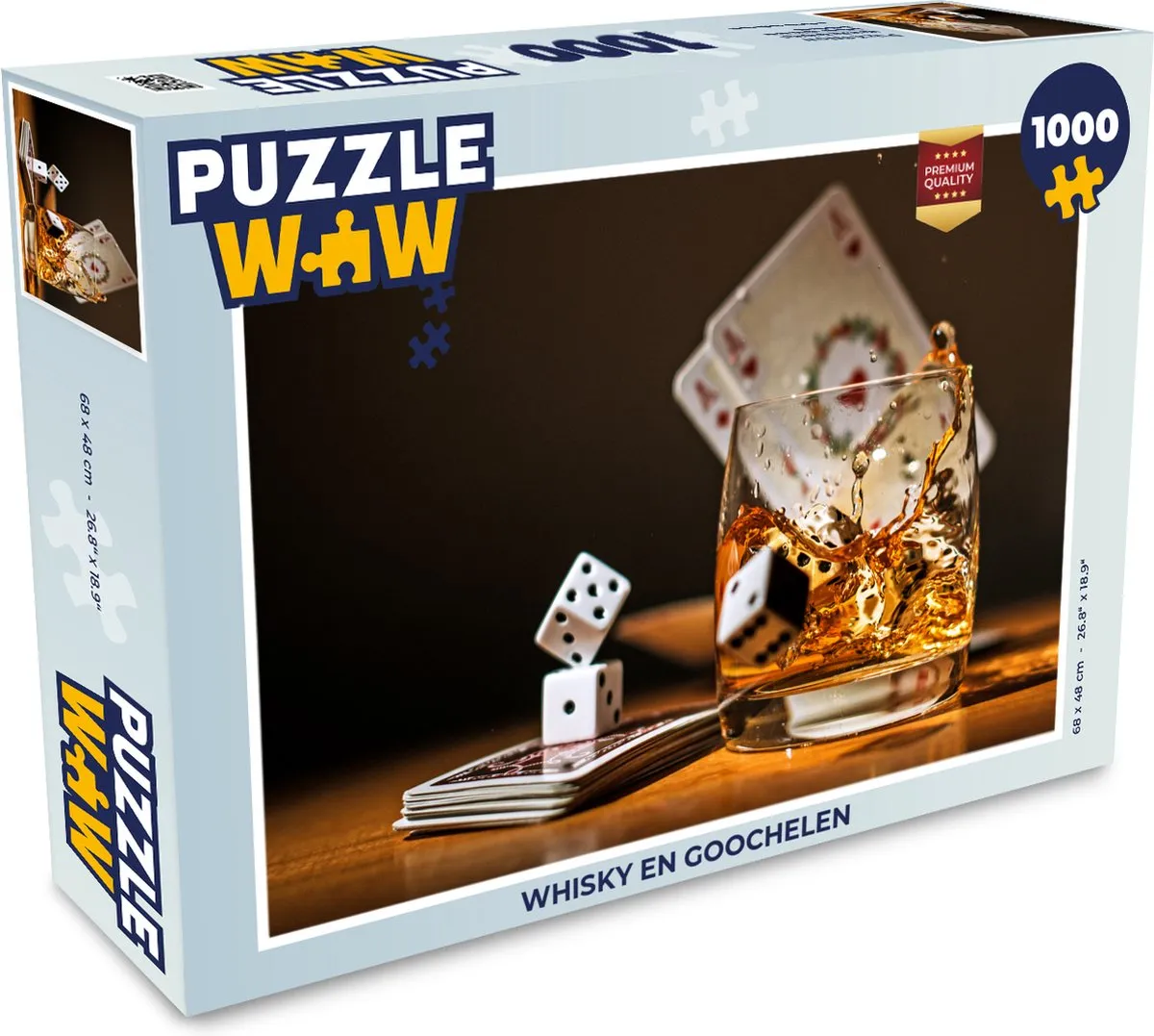 PuzzleWow Whisky & Goochelen Legpuzzel 1000 Stuks - Multicolor