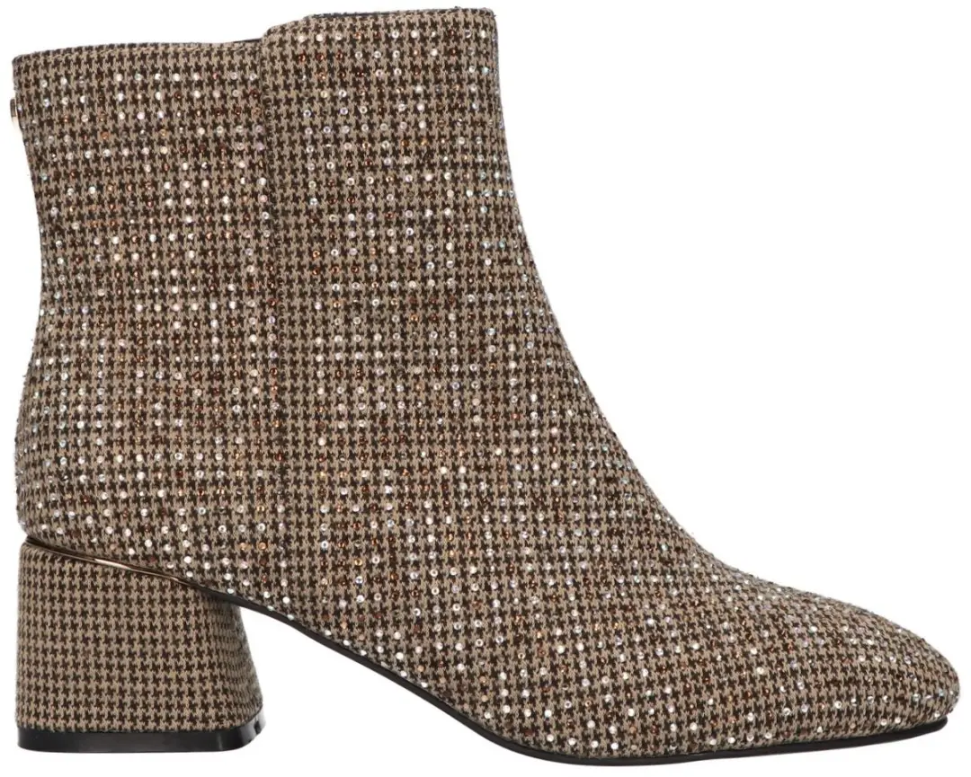 LA STRADA ENKELLAARZEN TAUPE 2323228 4025 BOOTIE TAUPE FABRIC+STONES maat 38