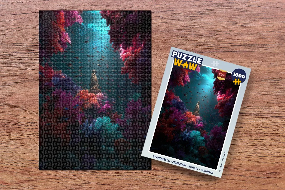 PuzzleWow Standbeeld Zeebodem Koraal Legpuzzel 1000 Stuks