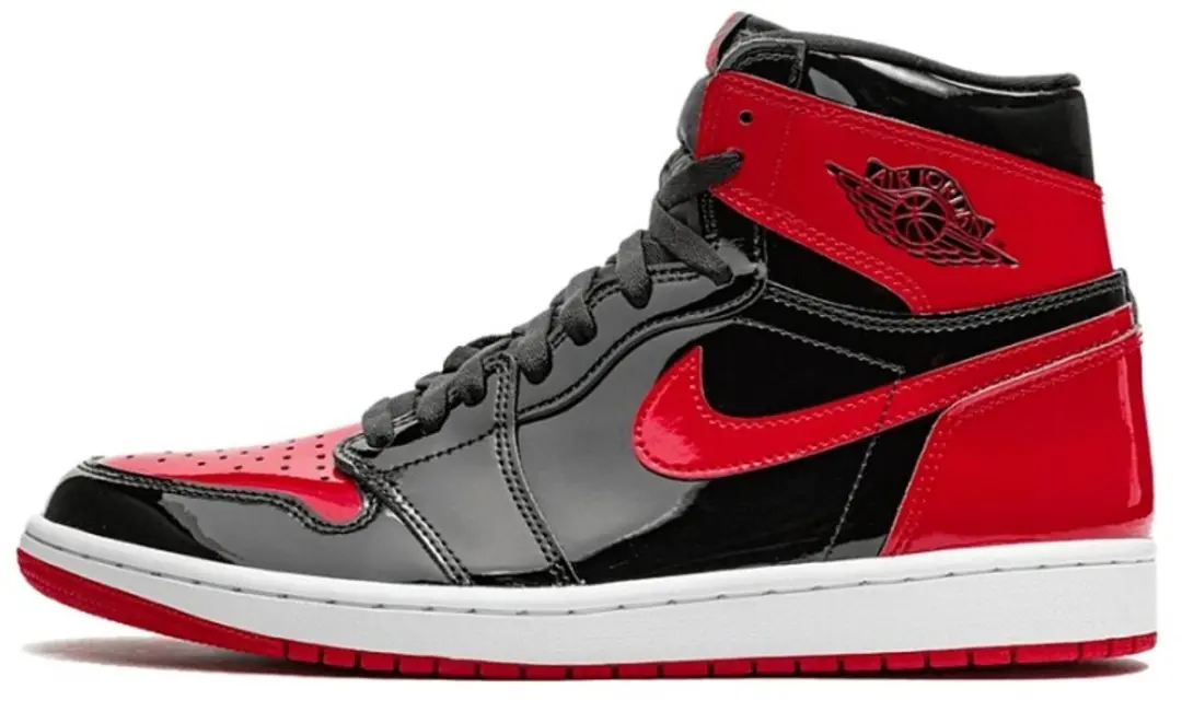 Nike Air Jordan 1 Retro High OG, Bred Patent, Black Red, 555088 063, EUR 38