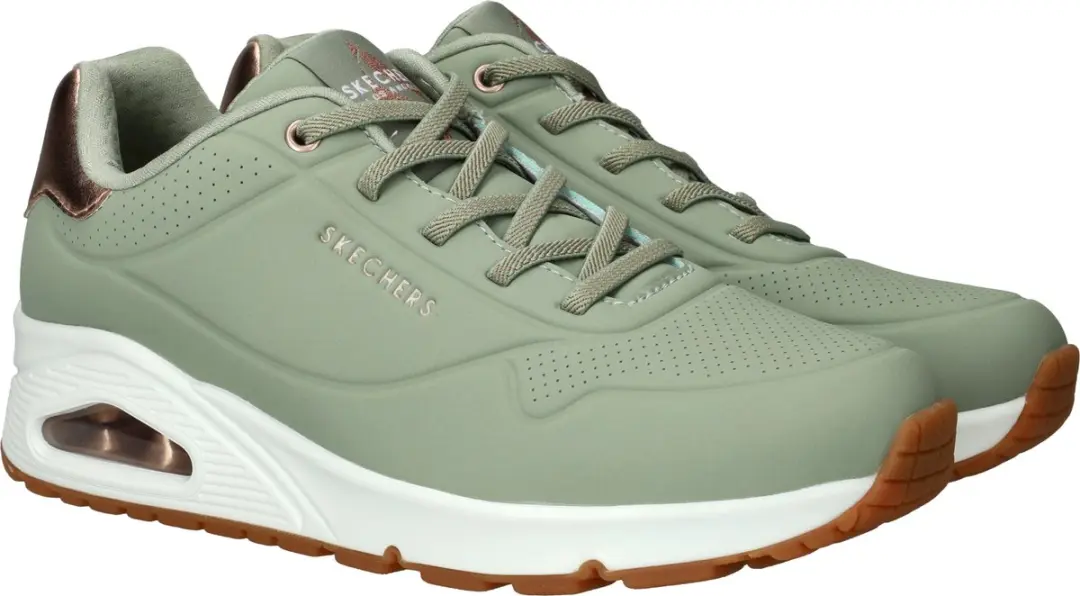 Skechers Uno Shimmer Away Dames Sneakers - Blauw