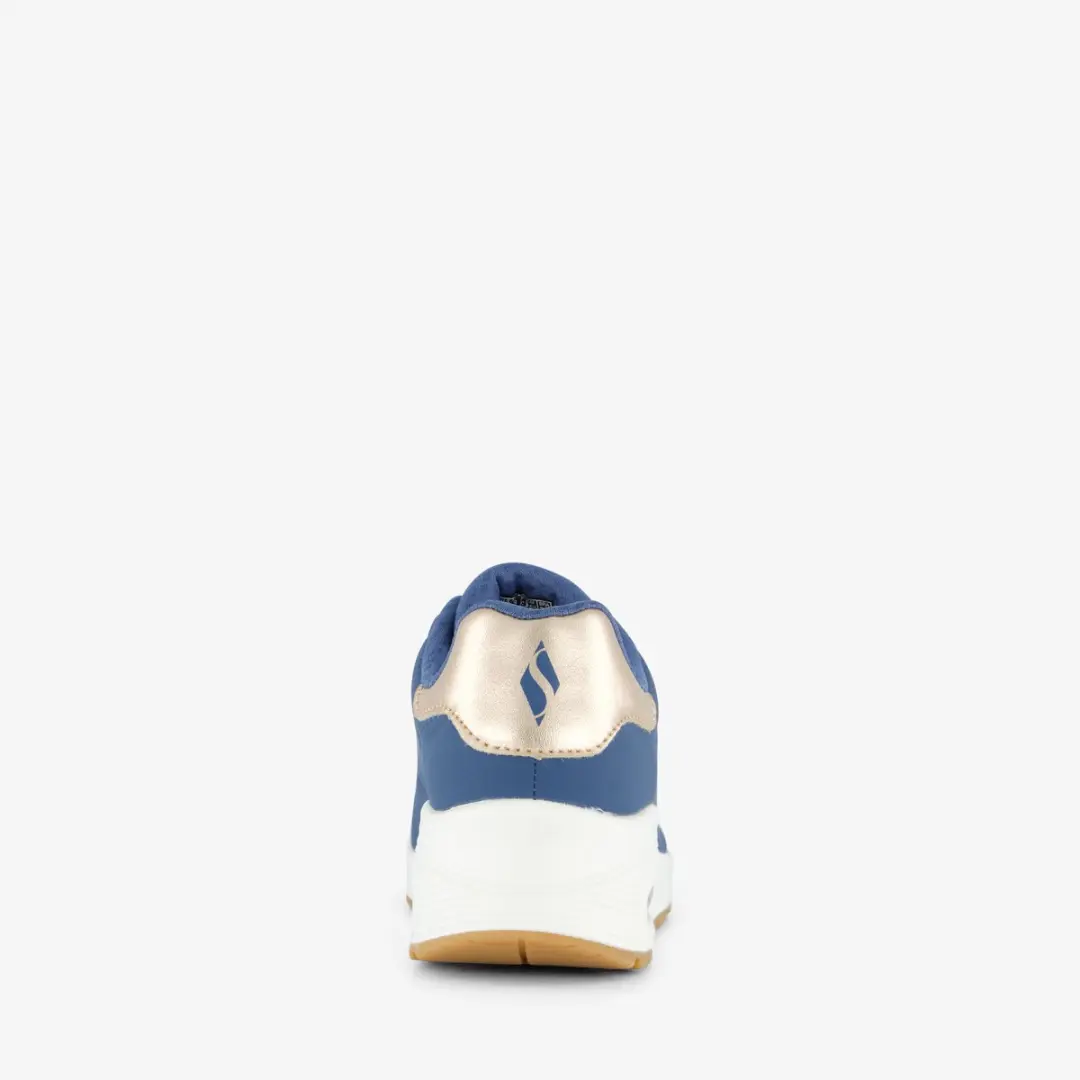 Skechers Uno Shimmer Away Dames Sneakers - Blauw