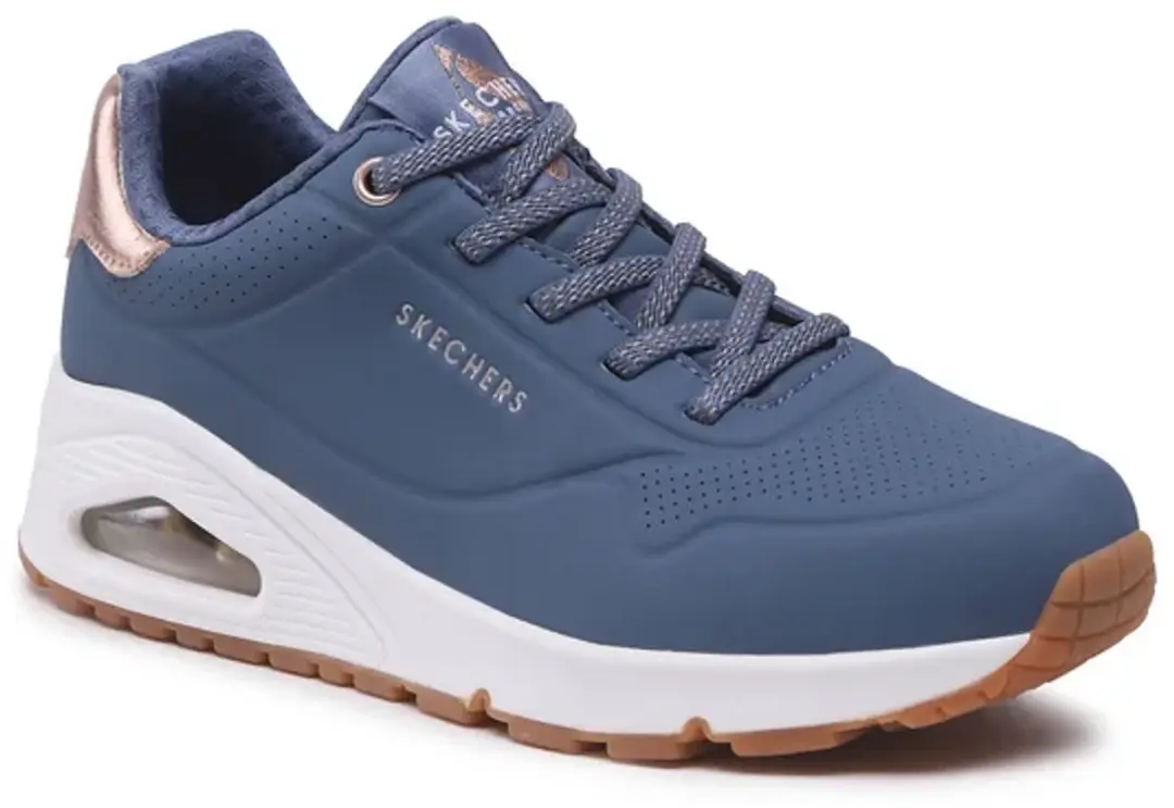 Skechers Uno Shimmer Away Dames Sneakers - Blauw