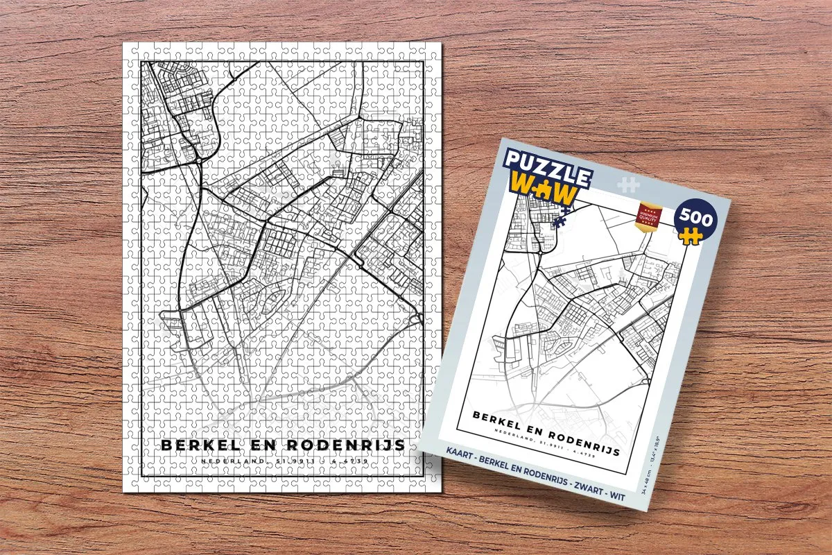 PuzzleWow Legpuzzel Berkel en Rodenrijs 500 Stuks - Multicolor