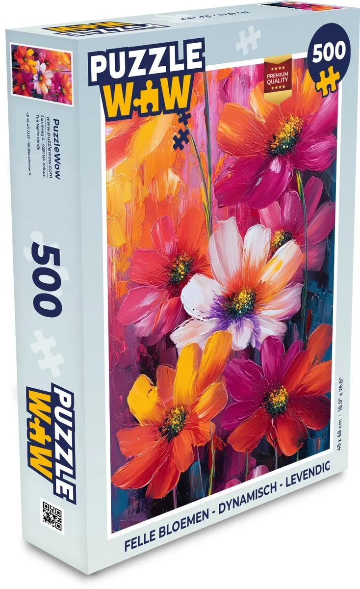 PuzzleWow Felle Bloemen Legpuzzel 500 Stuks - MPN 8721414230976
