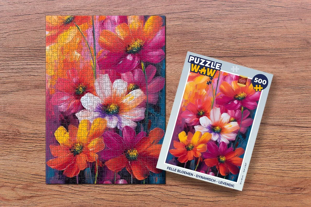 PuzzleWow Felle Bloemen Legpuzzel 500 Stuks - MPN 8721414230976