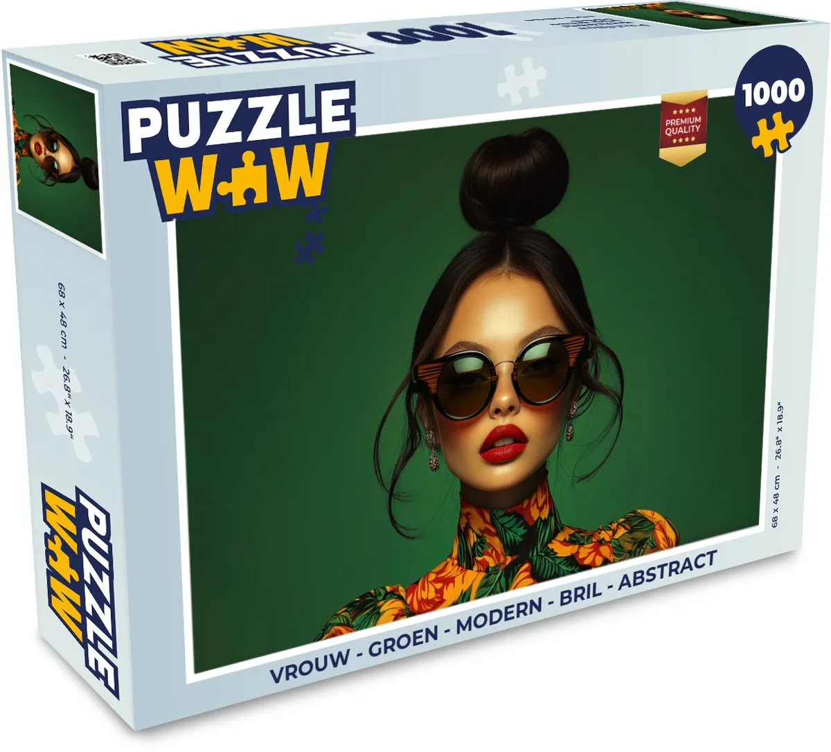 PuzzleWow Legpuzzel Vrouw Groen 1000 Stuks - MPN 8721169377506