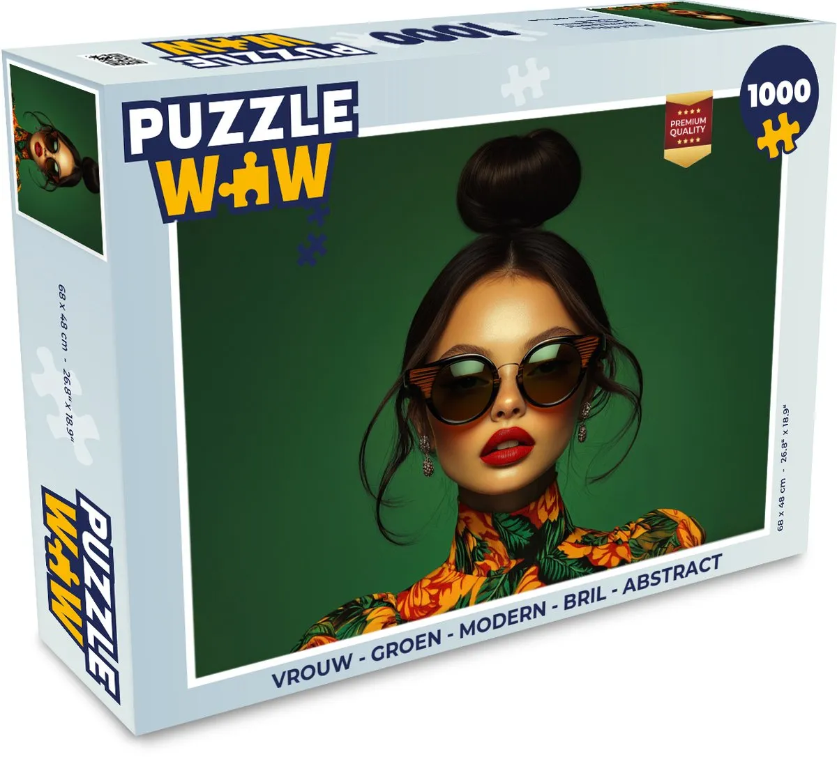 PuzzleWow Legpuzzel Vrouw Groen 1000 Stuks - MPN 8721169377506