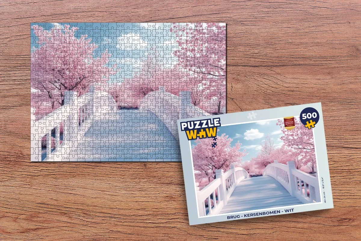 PuzzleWow Puzzel Brug - Kersenbomen 500 Stuks - Sakura