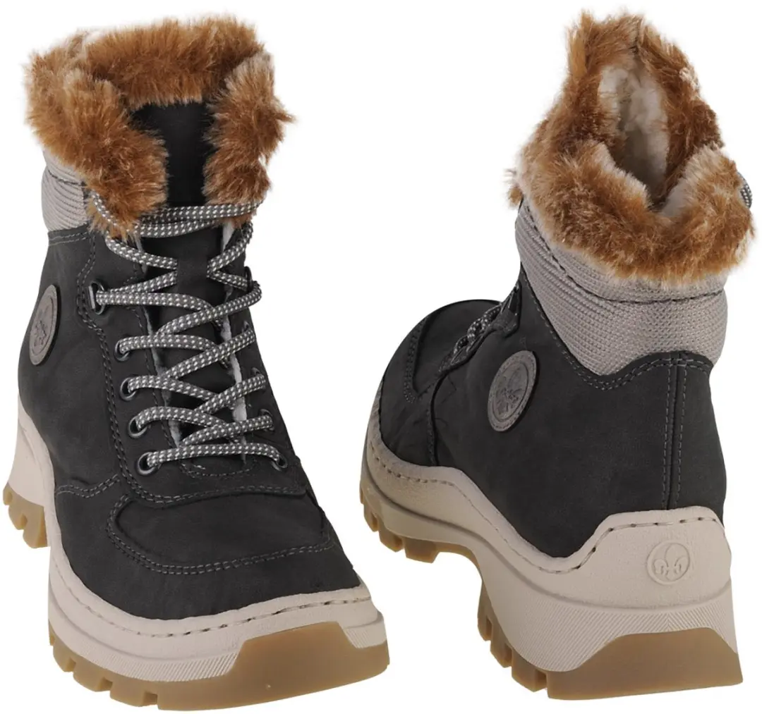 Rieker X9335 Booties - Vrouwen Laarzen 36 - Grijs