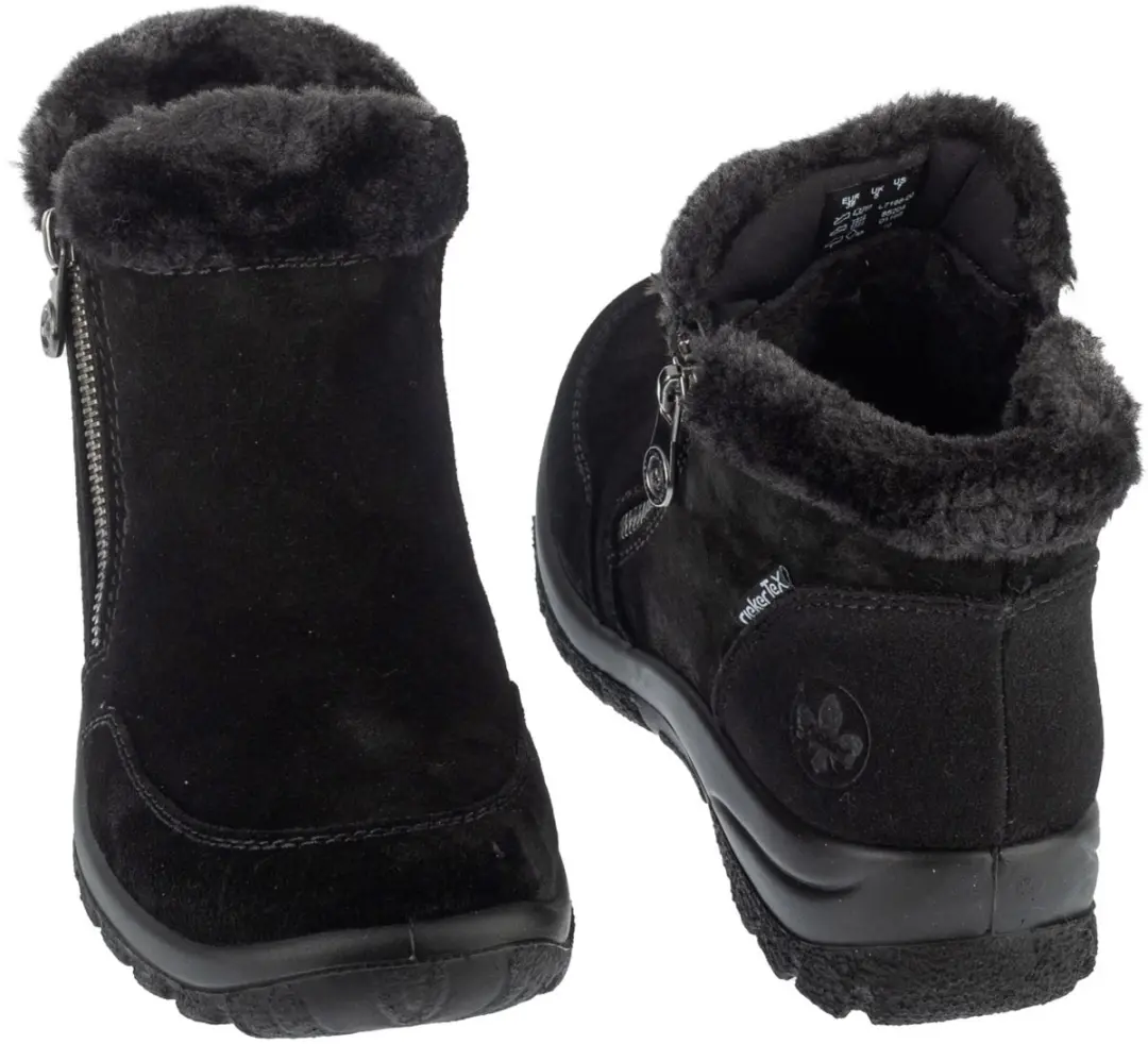 Rieker L7188 Booties Vrouwen - Zwart - Maat 38