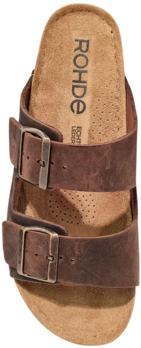 Rohde Leren Heren Slippers - Bruin - 41