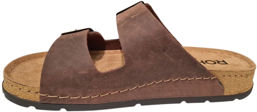 Rohde Leren Heren Slippers - Bruin - 41