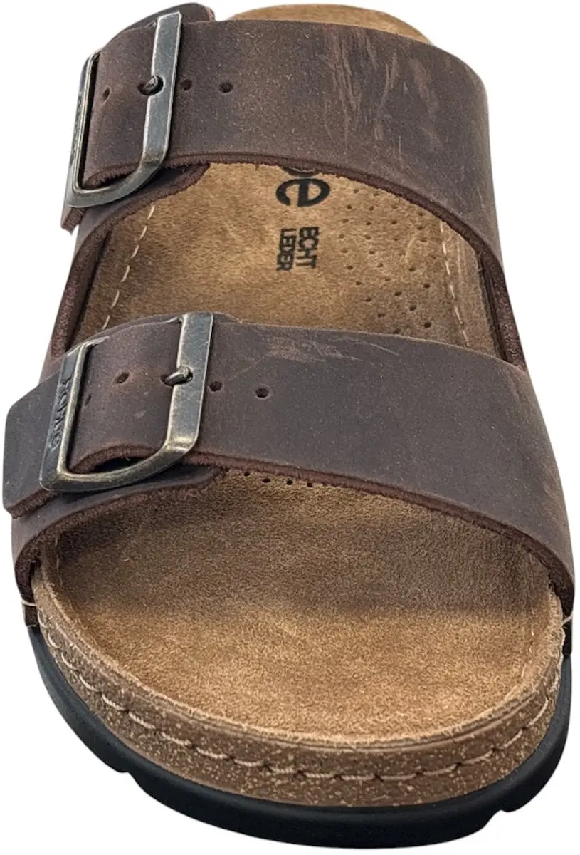 Rohde Leren Heren Slippers - Bruin - 41