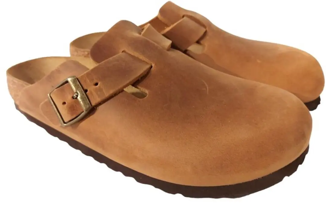 Birkenstock Slipper Boston 1028310 Cognac Nubuck Smal