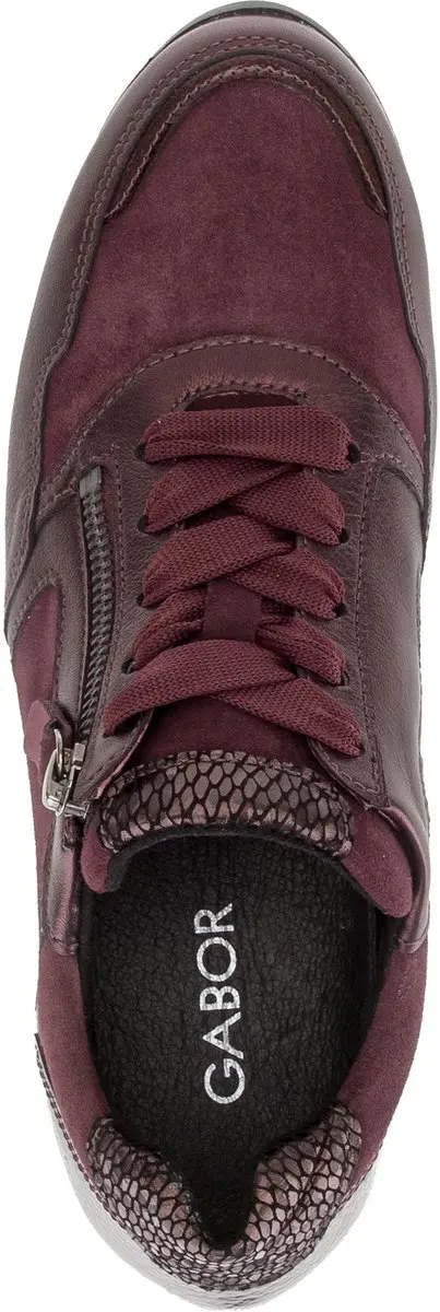 Gabor 6030.01.005 Dames Sneakers - Bordeaux - Maat 38