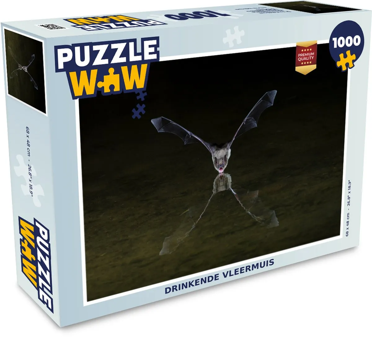 PuzzleWow Vleermuis Legpuzzel 1000 Stuks - Multicolor