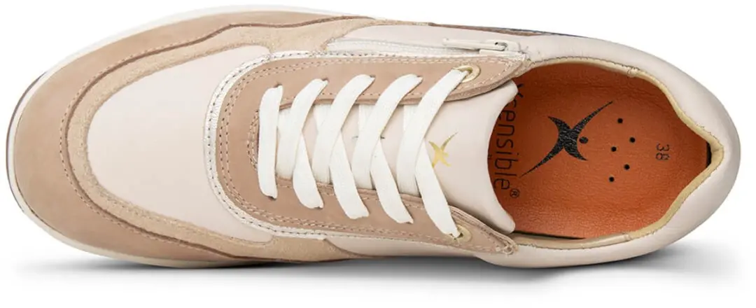 Dames Veterschoenen Xsensible Lima Combi Hx Taupe - Maat 42