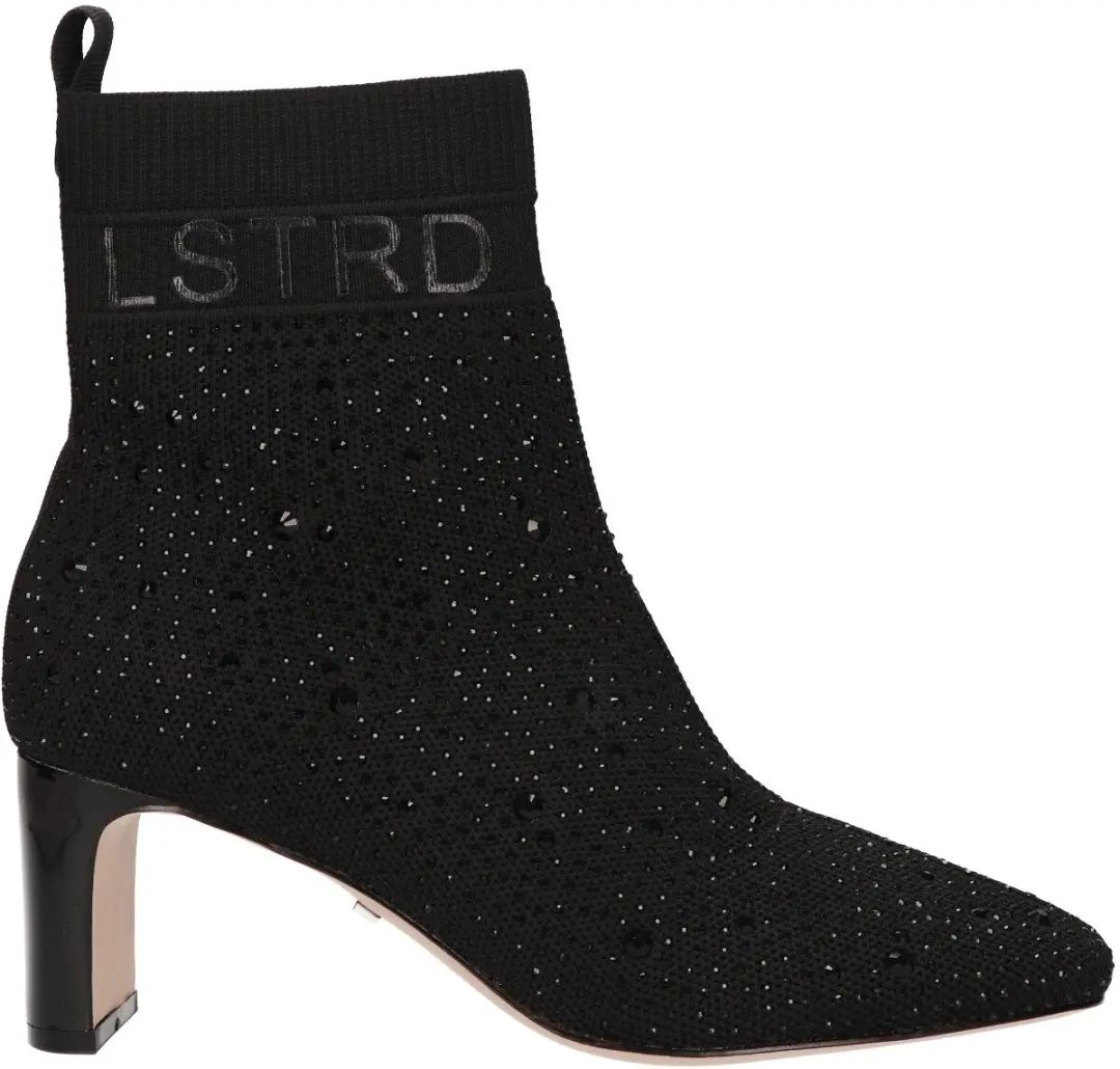 La Strada Enkellaars Zwart Knitted