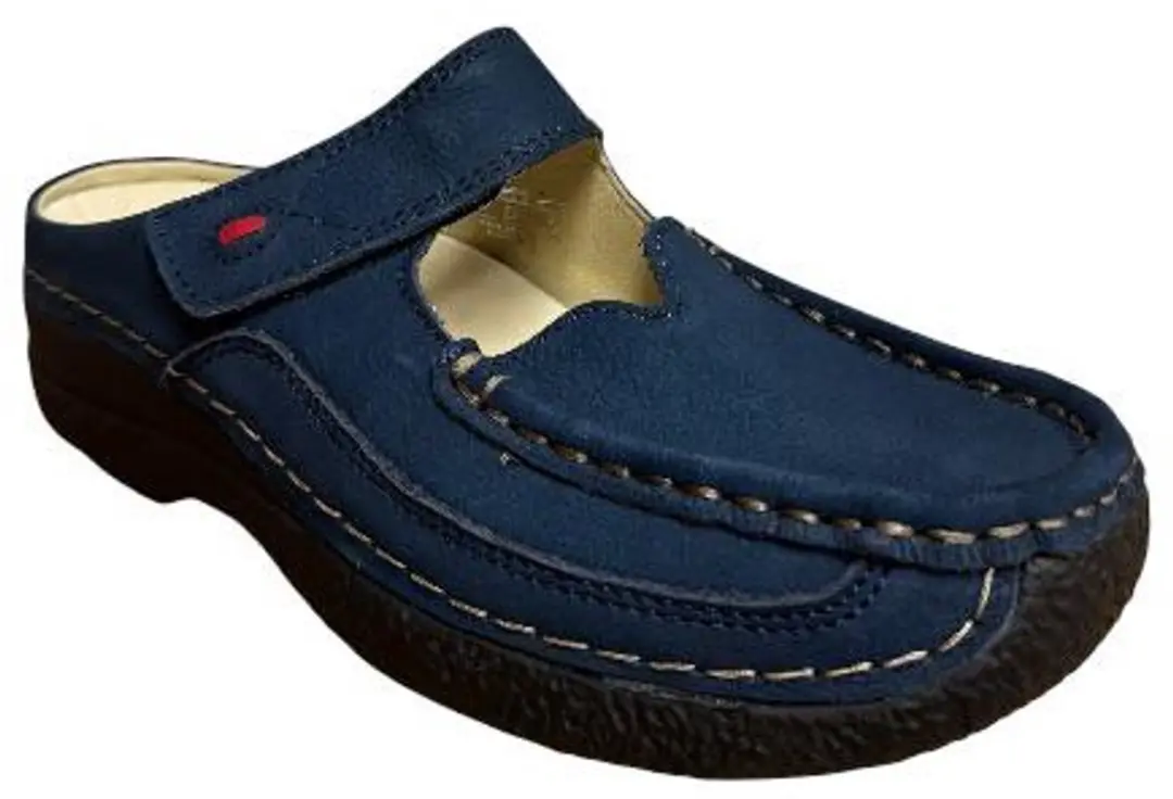 Wolky Dames Roll Slipper 0622713-800 - Blauw Nubuck