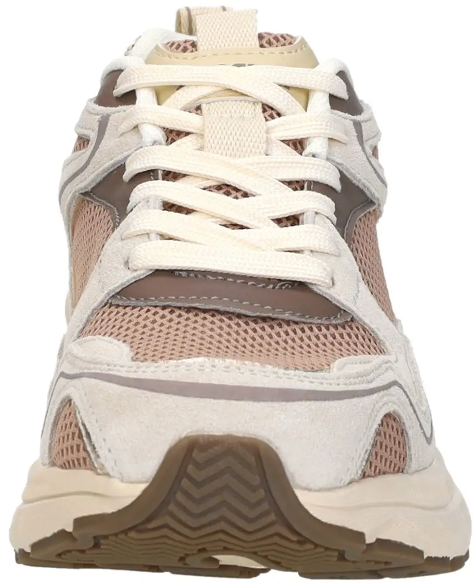 Maruti Novi Leather Nude J39 Sneakers Offwhite/Beige/Tijgerprint Leer en Mesh Dames - Offwhite/Beige/Tijgerprint - 40