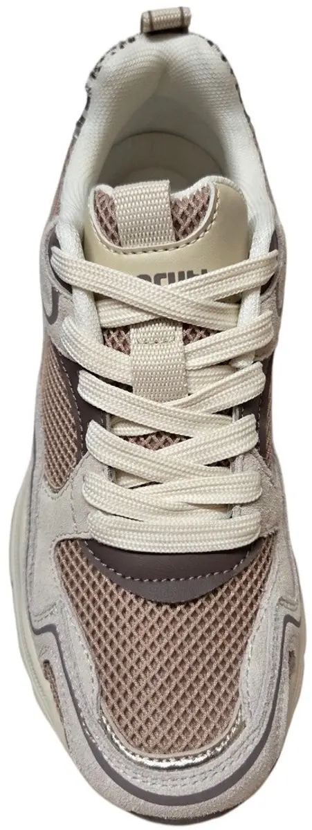Maruti Novi Leather Nude J39 Sneakers Offwhite/Beige/Tijgerprint Leer en Mesh Dames - Offwhite/Beige/Tijgerprint - 40