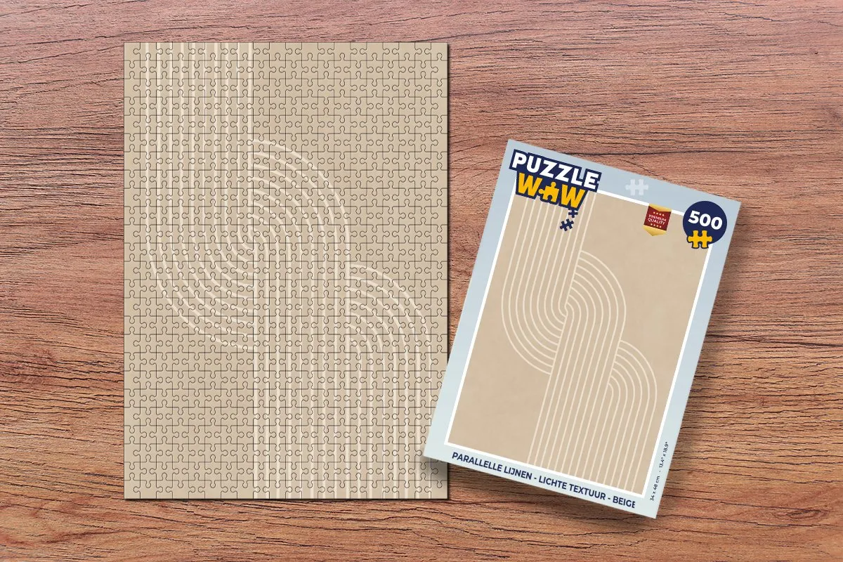 PuzzleWow Parallelle Lijnen Legpuzzel 500 Stuks - Beige