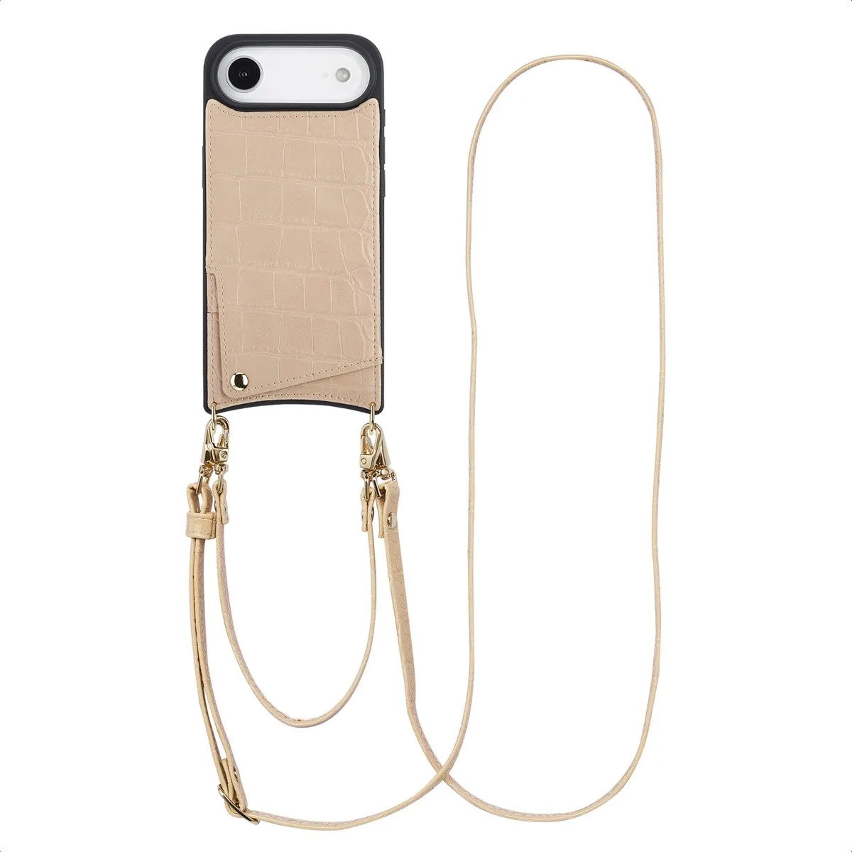 Selencia Hoesje iPhone 17 Air Croco Beige
